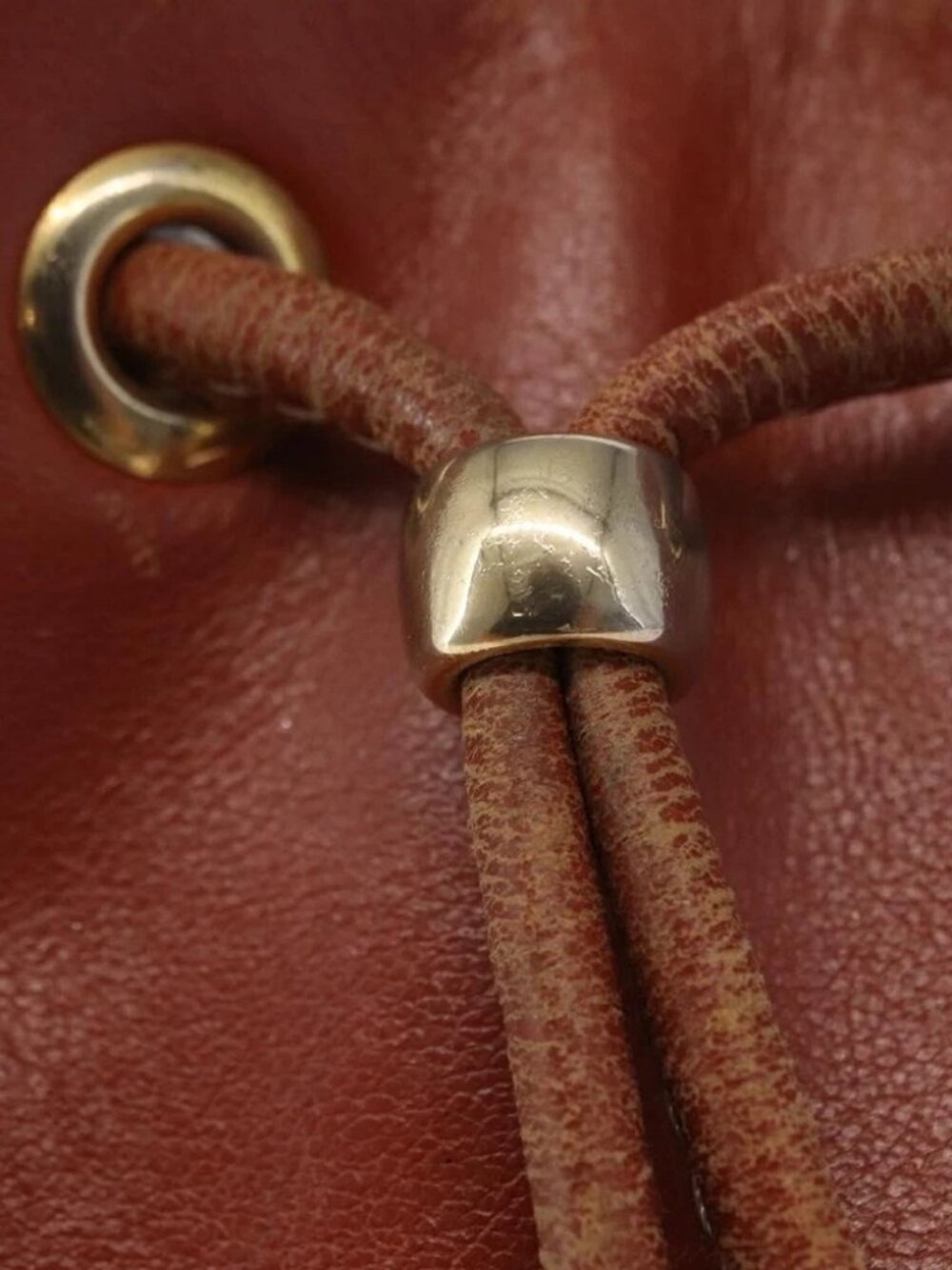 SAINT LAURENT purse Shoulder Bag Leather Brown Gold - Picture 6 of 14